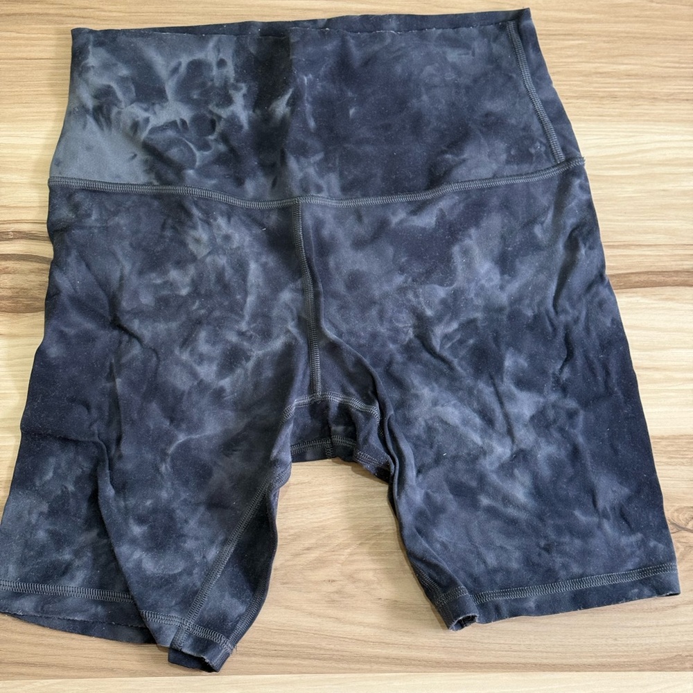 lululemon athletica Black Tie-Dye Bike Shorts